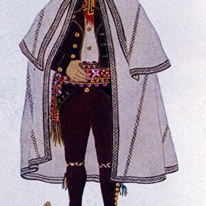 Traditional Shepherd Costume of Labassere, Bearn, 1810