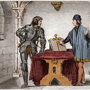 Treaty of Peronne, 14th October 1468: Louis XI of France and Charles the Bold