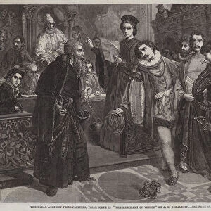 Trial Scene in "The Merchant of Venice"(engraving)