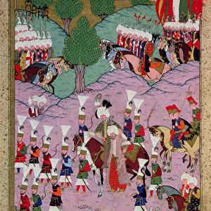TSM H. 1524 Hunername : The Army of Suleyman the Magnificent (1494-1566) Leave for Europe
