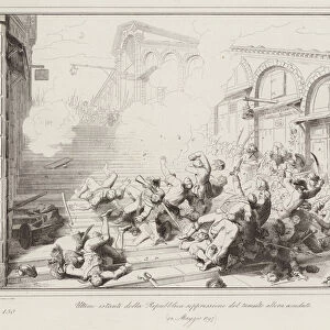 Ultimi istanti della Repubblica soppressione del tumulto allora accaduto, 1797 (engraving)
