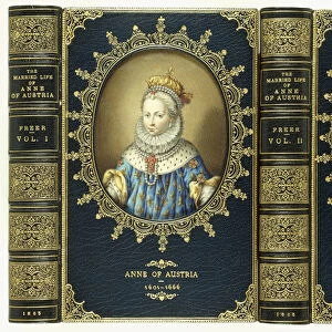 Upper cover set, with two oval portraits of Anne of Austria and Louis XIII