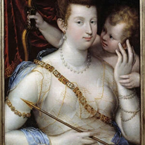 Venus and Cupid Painting by Lavinia Fontana (1552-1614) 1592 Sun
