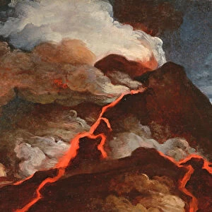 Vesuvius in eruption, 1772 (oil on paper)