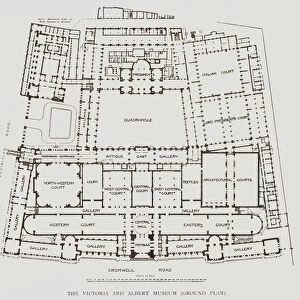 The Victoria and Albert Museum, Ground Plan (litho)