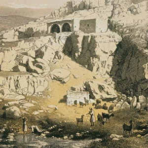 View of Baniyas. Etching by Bernatz et alii - Steinkopk J. F. Editore