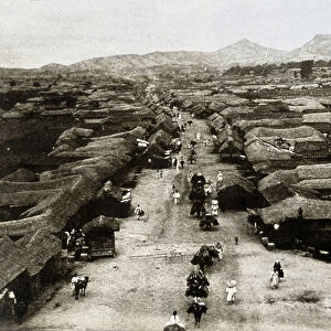 View of Chongro Avenue in Seoul (capital city of Korea) in the 19th century