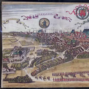 View of Cracow from the North-West, from Civitates Orbis Terrarum