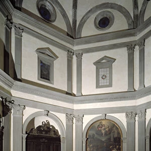 View of the octagonal sacristy built on a project by Giuliano da Sangallo (1445-1516)