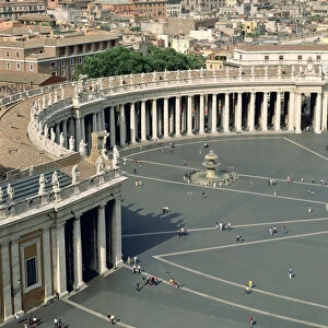 View of the piazza, designed by Gian Lorenzo Bernini (1598-1680) 1656-67 (photo)