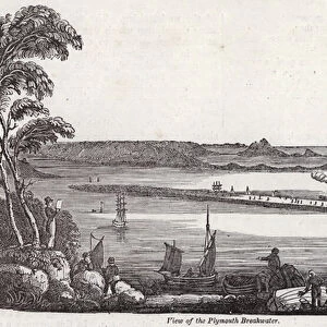 View of the Plymouth Breakwater (engraving)