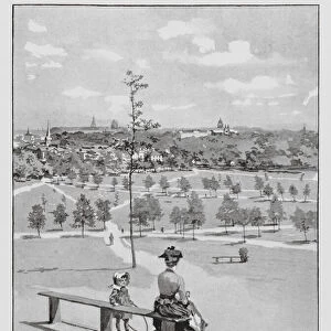 View from Primrose Hill (litho)