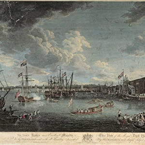 View of the Royal Dock Yard at Deptford, engraved by William Woollett