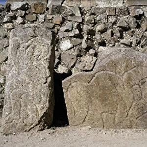 View of stealea of danzantes, (500 BC-850 AD)