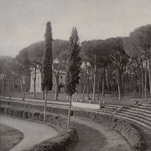 Villa Borghese, Rome, Portion of the Amphitheatre (b / w photo)