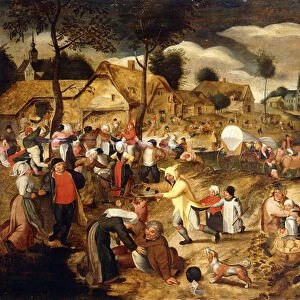 A Village Kermesse, (oil on panel)