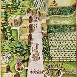 The Village of Secoton, from Admiranda Narratio... published by Theodore de Bry