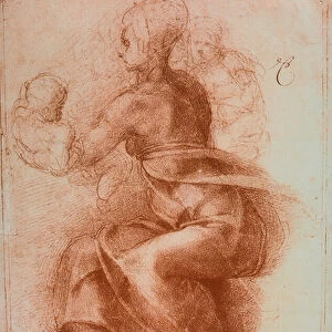 The Virgin and Child; drawing by Michelangelo. The Louvre, Paris