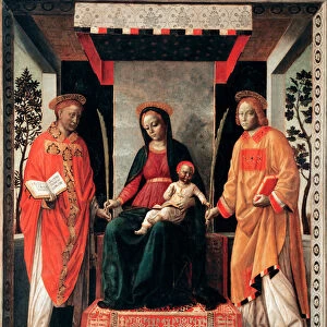 Virgin and Child Surrounded by Saints Faustin and Giovita. 15th-16th century (painting)