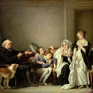 A Visit to the Priest, 18th century (oil on canvas)