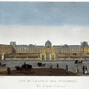 Vue du Chateau des Tuileries - in "Vues de Paris"by Courvoisier