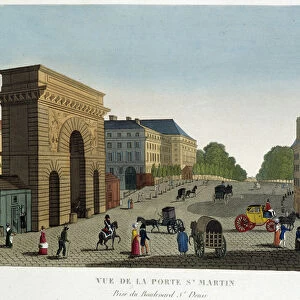 Vue de la Porte St Martin - in "Vues de Paris"by Courvoisier