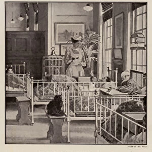 Ward of the Cheyne Hospital for Children, Chelsea, London (litho)