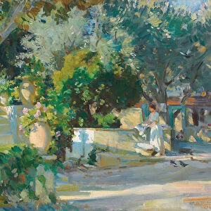 Wash Day, 1923 (oil on canvas)