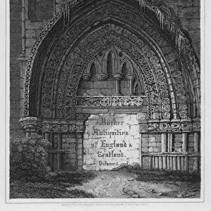 West Entrance to Holyrood Chapel, Edinburgh (engraving)