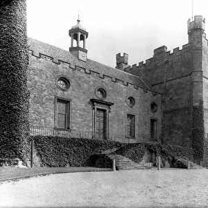 The west front, Lumley Castle, from The Country Houses of Sir John Vanbrugh by Jeremy Musson, published 2008 (b/w photo)