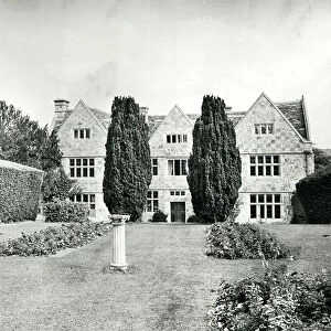 The west front, Wilsford Manor, from The English Manor House (b/w photo)