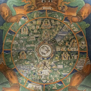 The Wheel of Life (bhavachakra). Tibet. End of the 19th century