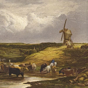 The Windmill (colour litho)