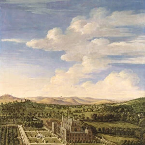 Wollaton Hall and Park, Nottingham, 1697 (oil on canvas)