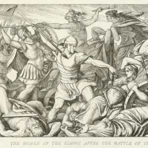 The Woman of the Kimbri after the Battle of Vercelli (engraving)