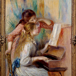 Young girls at the piano Preparatory study by Pierre Auguste Renoir (1841-1919) 1892 Sun