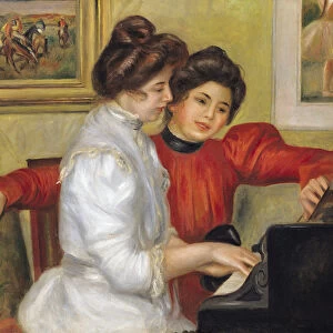 Yvonne and Christine Lerolle at the piano, 1897 (oil on canvas)