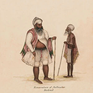 Zemendars of Jullundur District, 1850 circa (w / c)