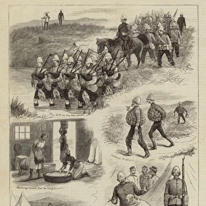The Zulu War, with the Twenty-First, Royal Scots Fusiliers (engraving)