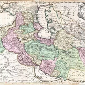1730, Ottens Map of Persia, Iran, Iraq, Turkey, topography, cartography, geography