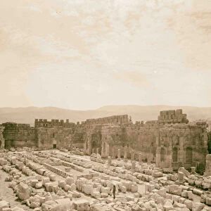 Baalbek Grand court temples Jupiter Bacchus looking S. E