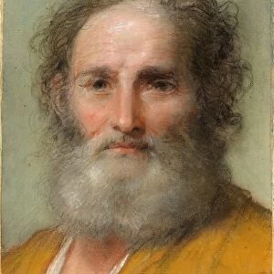 Benedetto Luti (Italian, 1666 - 1724), Head of a Bearded Man, 1715, pastel on laid paper