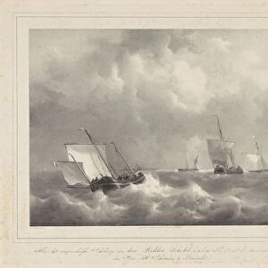 Boats turbulent weather sailing ships lie diagonally