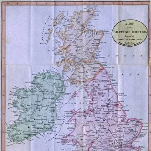 British Empire map, 19th century engraving