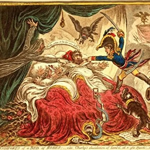 Comfort of a Bed of Roses, Gillray, James, 1756-1815, engraver, [London] : H. Humphrey