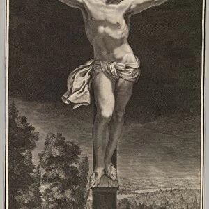 Drawings Prints, Print, Christ Cross, Artist, Gregoire Huret, French, Lyon 1606-1670 Paris