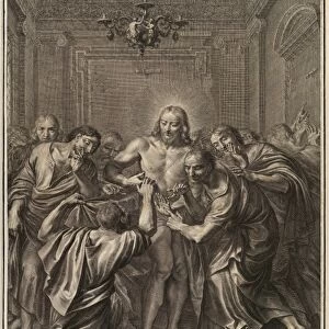 Drawings Prints, Print, Doubting Thomas, Passion Christ, plate 28, Artist, Gregoire Huret