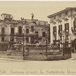 Fontana avanti la Cattedrale Messina Sommer & Behles