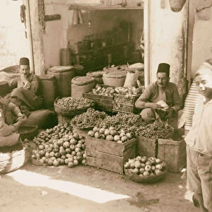 Fruit seller1920 Jerusalem Israel