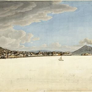 Giovanni Battista Lusieri, Italian (c. 1755-1821), The Bay of Naples with Mounts Vesuvius